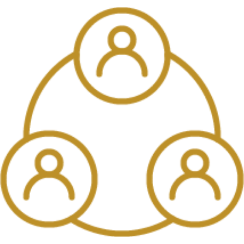 Cartoon people cycle